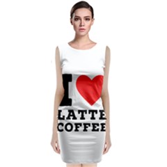 I Love Latte Coffee Sleeveless Velvet Midi Dress by ilovewhateva