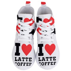 I Love Latte Coffee Women s Lightweight High Top Sneakers by ilovewhateva