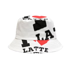 I Love Latte Coffee Inside Out Bucket Hat by ilovewhateva