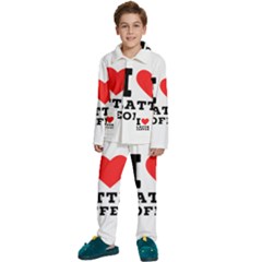 I Love Latte Coffee Kids  Long Sleeve Velvet Pajamas Set by ilovewhateva