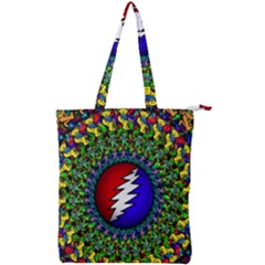 Grateful Dead Pattern Double Zip Up Tote Bag