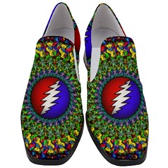 Grateful Dead Pattern Women Slip On Heel Loafers by Wav3s