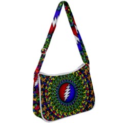 Grateful Dead Pattern Zip Up Shoulder Bag by Wav3s