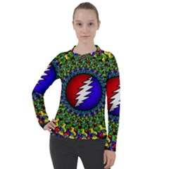 Grateful Dead Pattern Women s Pique Long Sleeve Tee