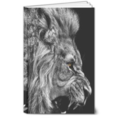 Angry Male Lion Roar 8  X 10  Hardcover Notebook by Wav3s