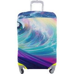 Wave Ocean Sea Tsunami Nautical Nature Water Luggage Cover (large) by Wav3s