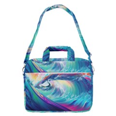 Wave Ocean Sea Tsunami Nautical Nature Water Macbook Pro 16  Shoulder Laptop Bag by Wav3s