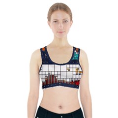 Abstract Statistic Rectangle Classification Sports Bra With Pocket by Wav3s