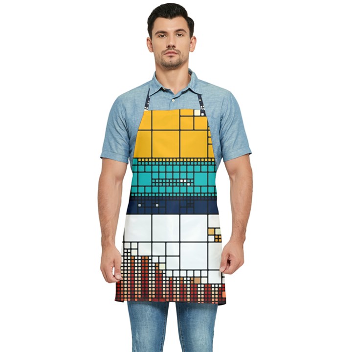 Abstract Statistic Rectangle Classification Kitchen Apron