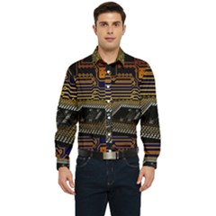 Processor Cpu Board Circuit Men s Long Sleeve  Shirt by Wav3s