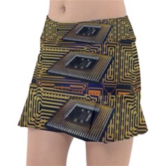 Processor Cpu Board Circuit Classic Tennis Skirt by Wav3s