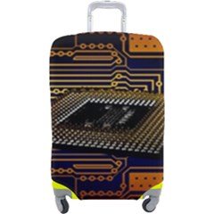 Processor Cpu Board Circuit Luggage Cover (large) by Wav3s