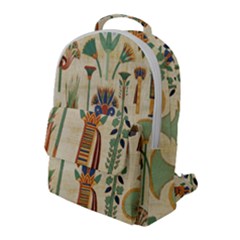 Egyptian Paper Papyrus Hieroglyphs Flap Pocket Backpack (large) by Wav3s