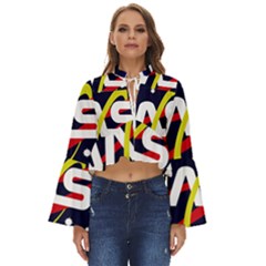 Nasa Insignia Boho Long Bell Sleeve Top by Wav3s