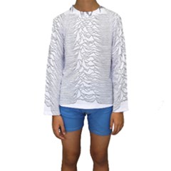 Joy Division Unknown Pleasures Kids  Long Sleeve Swimwear by Wav3s