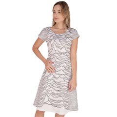 Joy Division Unknown Pleasures Classic Short Sleeve Dress by Wav3s