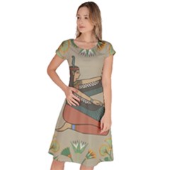 Egyptian Woman Wing Classic Short Sleeve Dress by Wav3s