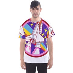 Badge-patch-pink-rainbow-rocket Men s Sport Mesh Tee