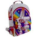 Badge-patch-pink-rainbow-rocket Flap Pocket Backpack (Large) View2
