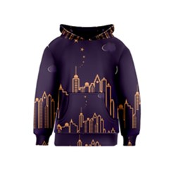 Skyscraper-town-urban-towers Kids  Pullover Hoodie by Wav3s