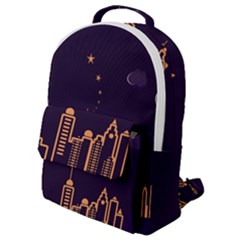 Skyscraper-town-urban-towers Flap Pocket Backpack (small) by Wav3s