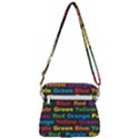 Red-yellow-blue-green-purple Zipper Messenger Bag View3