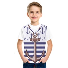 Anchor-background-design Kids  Basketball Tank Top by Wav3s