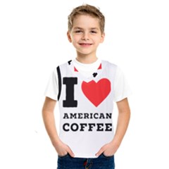 I Love American Coffee Kids  Basketball Tank Top by ilovewhateva