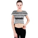 Boho-style-pattern Crew Neck Crop Top View1