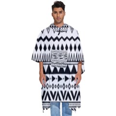 Boho-style-pattern Men s Hooded Rain Ponchos by Wav3s