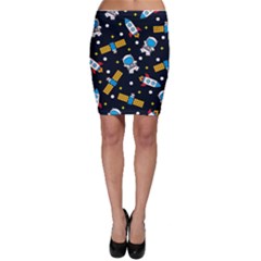 Seamless-adventure-space-vector-pattern-background Bodycon Skirt