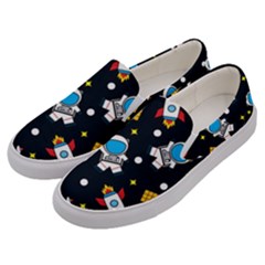 Seamless-adventure-space-vector-pattern-background Men s Canvas Slip Ons by Wav3s