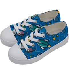 About-space-seamless-pattern Kids  Low Top Canvas Sneakers by Wav3s