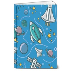 About-space-seamless-pattern 8  X 10  Hardcover Notebook by Wav3s