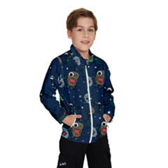 Monster-alien-pattern-seamless-background Kids  Windbreaker by Wav3s