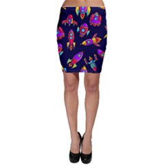 Space-patterns Bodycon Skirt