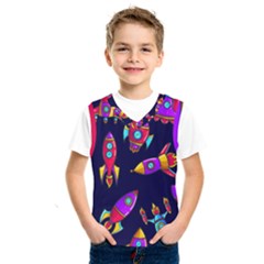 Space-patterns Kids  Basketball Tank Top by Wav3s