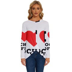 I Love Mocha Coffee Long Sleeve Crew Neck Pullover Top by ilovewhateva