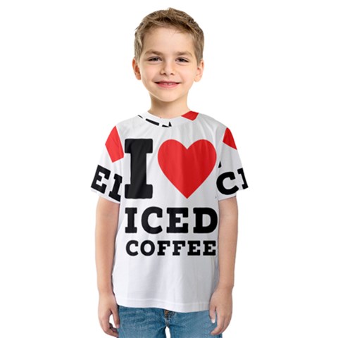 I Love Iced Coffee Kids  Sport Mesh Tee by ilovewhateva