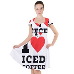 I Love Iced Coffee Cap Sleeve Midi Dress by ilovewhateva