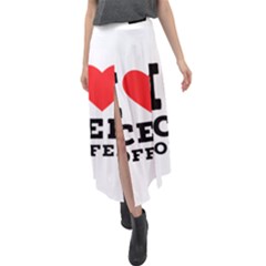 I Love Iced Coffee Velour Split Maxi Skirt by ilovewhateva