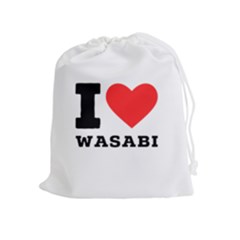 I Love Wasabi Drawstring Pouch (xl) by ilovewhateva