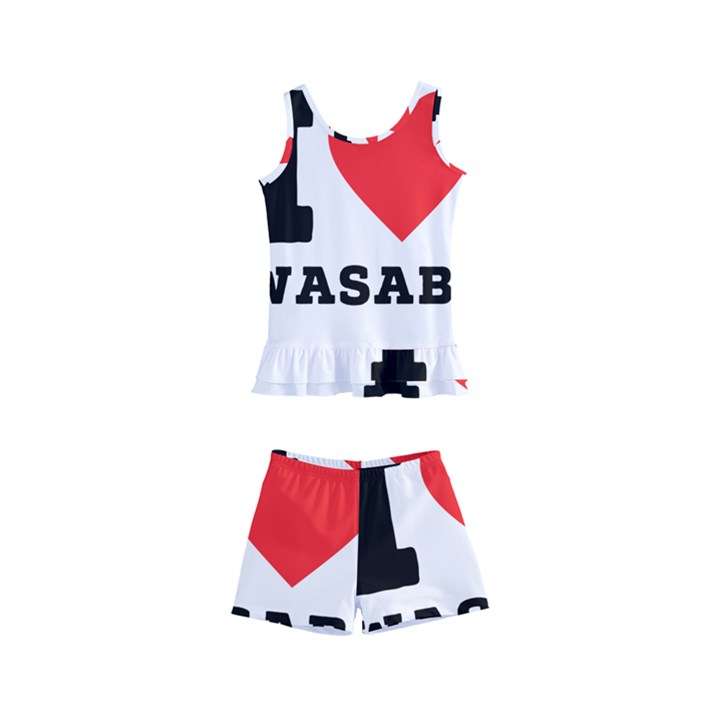 I love wasabi Kids  Boyleg Swimsuit