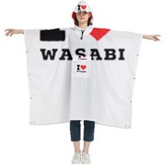 I Love Wasabi Women s Hooded Rain Ponchos by ilovewhateva