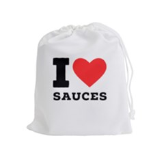 I Love Sauces Drawstring Pouch (xl) by ilovewhateva