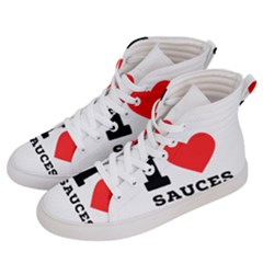 I Love Sauces Men s Hi-top Skate Sneakers by ilovewhateva
