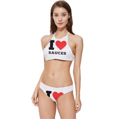 I Love Sauces Banded Triangle Bikini Set