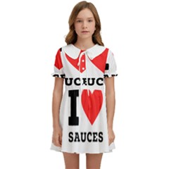 I Love Sauces Kids  Sweet Collar Dress by ilovewhateva