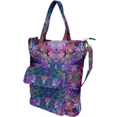 Roses Liquify Shoulder Tote Bag by kaleidomarblingart