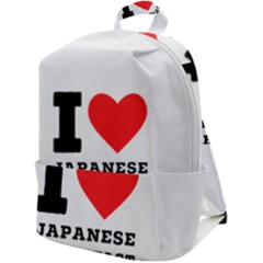 I Love Japanese Breakfast  Zip Up Backpack by ilovewhateva